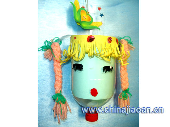 废旧物品手工制作:塑料瓶娃娃2-幼儿园教案网