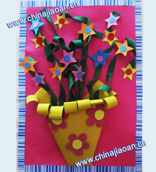 幼儿园手工制作:美丽的花2