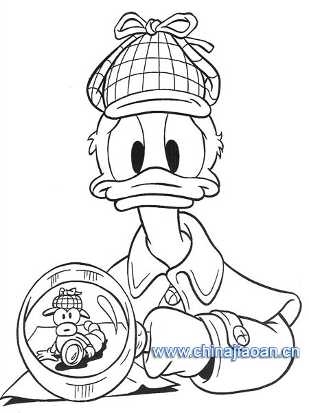 卡通简笔画:唐老鸭52-幼儿园简笔画