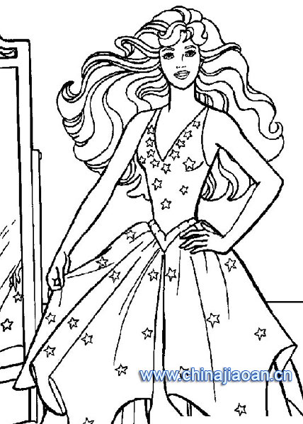 人物简笔画:芭比娃娃11-幼儿园简笔画