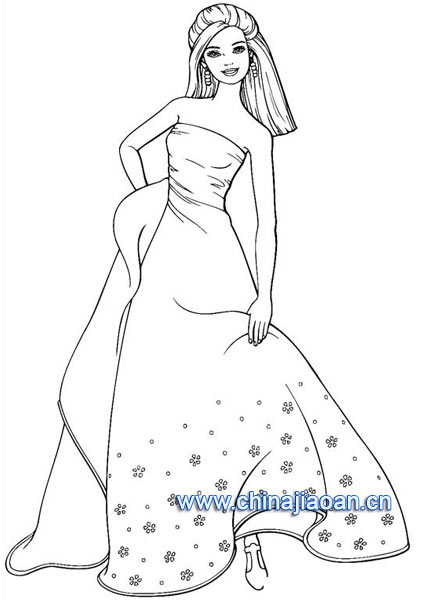 人物简笔画:芭比娃娃47-幼儿园简笔画