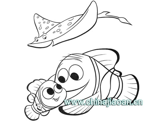 鱼类简笔画:快乐的小鱼9-幼儿园简笔画