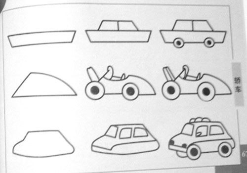 简笔画-轿车
