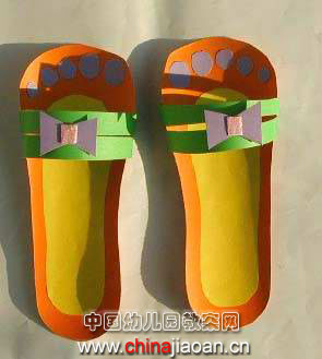 鞋子-5--纸工-幼儿园手工图片
