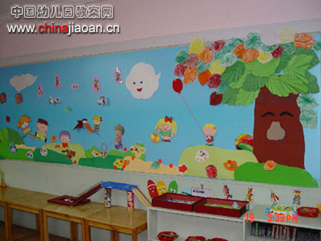 主题墙饰:快乐的幼儿园