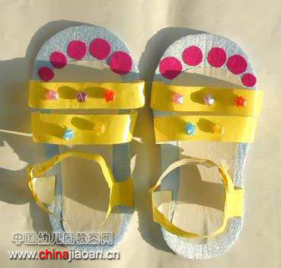 鞋子-4--纸工-幼儿园手工图片